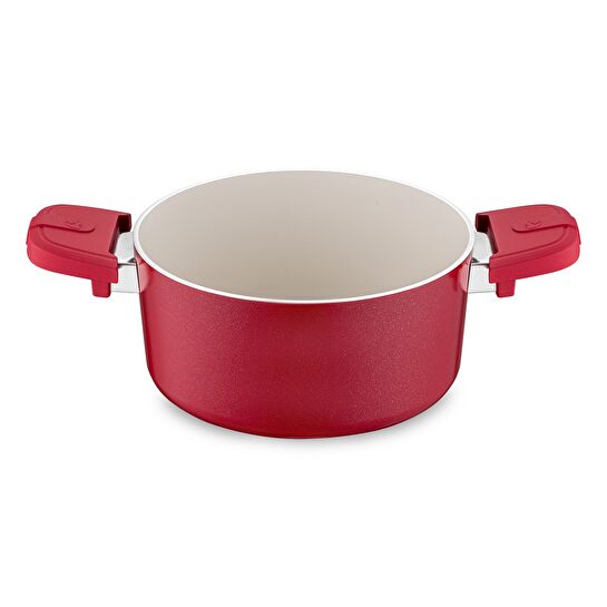 Jumbo Swiss Crystal Red 7 Parça İndüksiyon Tabanlı Tencere Seti