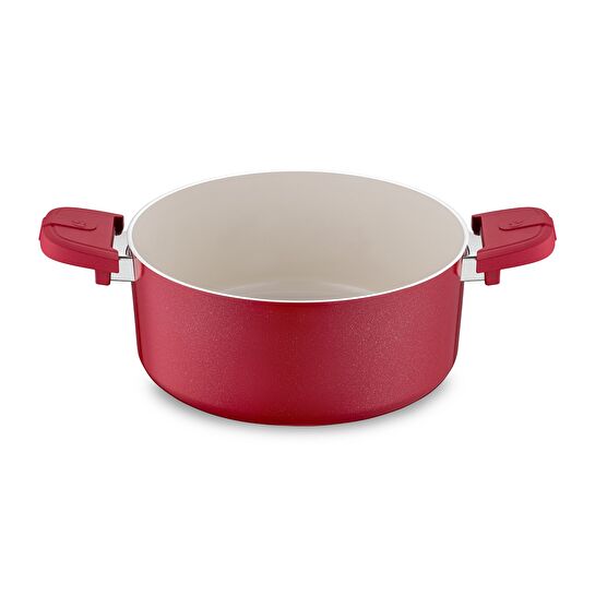 Jumbo Swiss Crystal Red 7 Parça İndüksiyon Tabanlı Tencere Seti