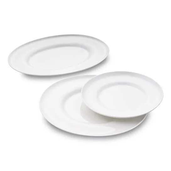 Jumbo Laurel 55 Parça 12 Kişilik Yemek Takımı Beyaz