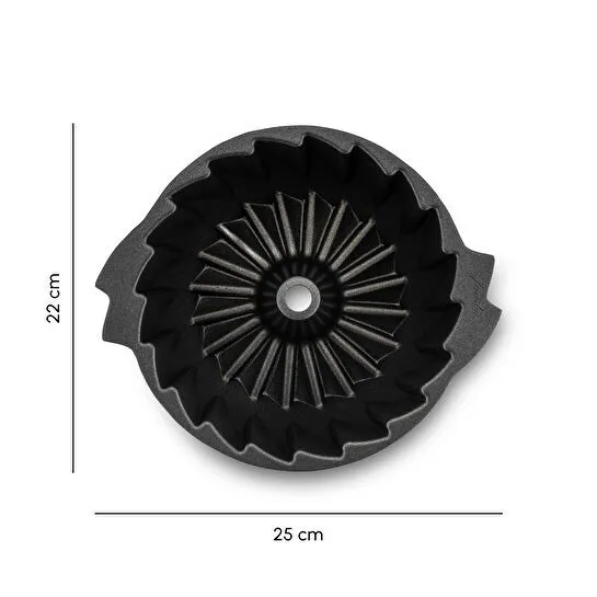 Jumbo Shark Swiss Black Yuvarlak Kek Kalıbı