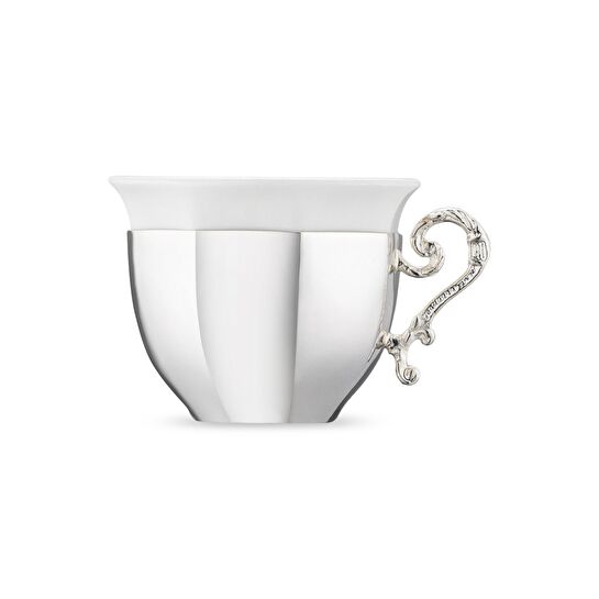 Jumbo Timeless MMXXV Tek Kişilik Kahve Fincan Seti Silver
