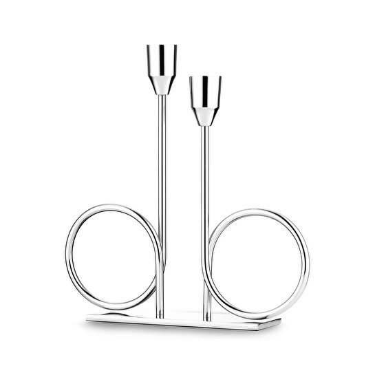 Jumbo Alula Stand Şamdan Silver