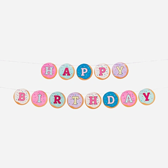 Flying Tiger Copenhagen Donut Şeklinde Doğum Günü Süsü