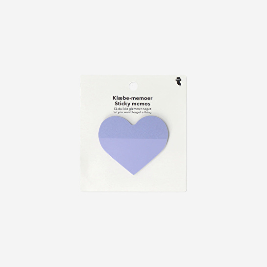 Flying Tiger Copenhagen Mor Kalp Şeklinde Şeffaf Yapışkan Not Kağıdı