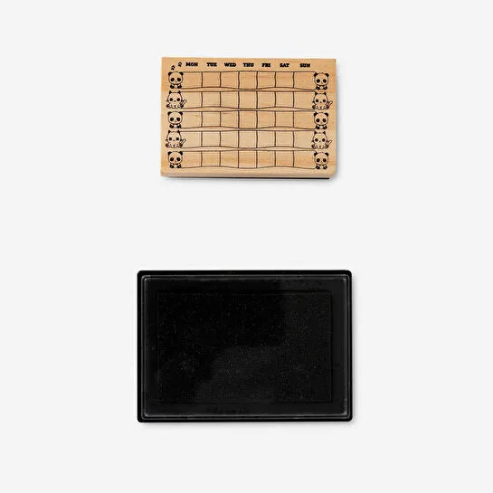 Flying Tiger Copenhagen Panda Desenli Haftalık Damga Seti