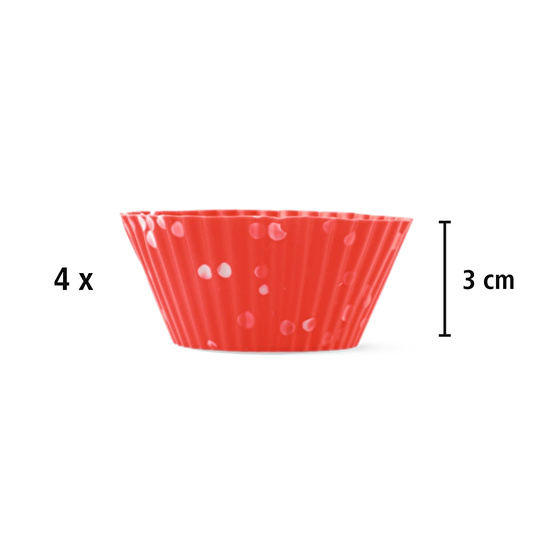 Flying Tiger Copenhagen 4'lü Kırmızı Muffin Kalıbı