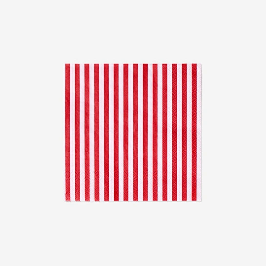 Flying Tiger Copenhagen Kırmızı Çizgili 16'lı Kağıt Peçete