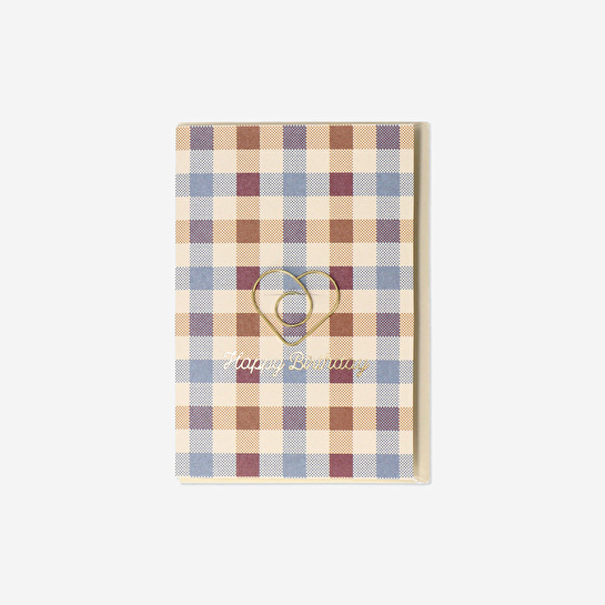 Flying Tiger Copenhagen Ayraç Detaylı Kareli Tebrik Kartı