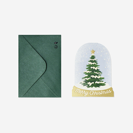 Flying Tiger Copenhagen Kar Küresi Desenli Yılbaşı Tebrik Kartı