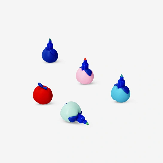 Flying Tiger Copenhagen 4'lü Elma Şekilli Fosforlu Kalem