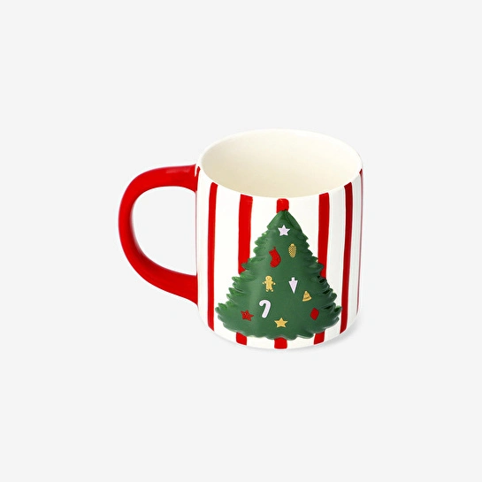 Flying Tiger Copenhagen Çam Ağacı Desenli Seramik Kupa 400 ml