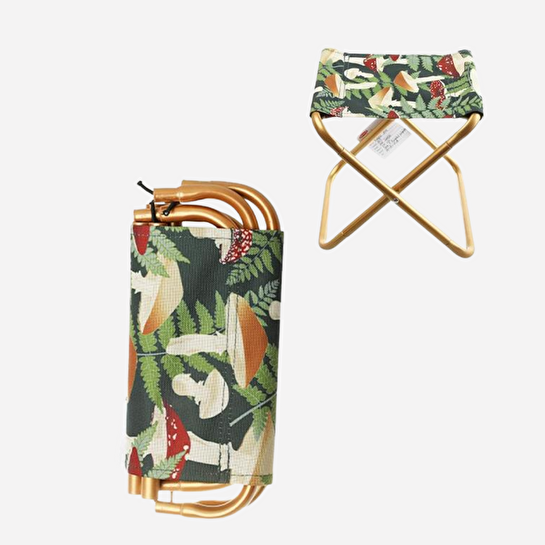 Flying Tiger Copenhagen Çocuklar İçin Mantar Desenli Katlanabilir Tabure