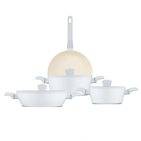 Jumbo Swiss Crystal Light Grey 7 Parça Tencere Seti