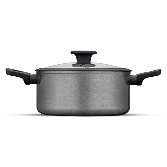 Jumbo Toledo Swiss Crystal Grey İndüksiyon Tabanlı Tencere Seti 7 Parça