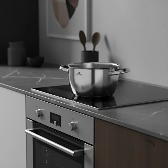 Jumbo Athena 3PLY 5 Parça İndüksiyon Tabanlı Çelik Tencere Seti