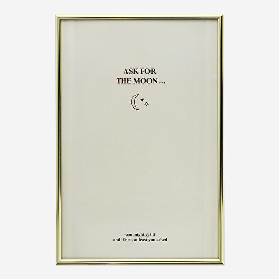 Flying Tiger Copenhagen Gold Çerçeve 20 x 30 cm
