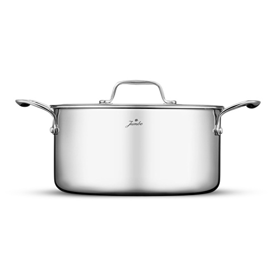 Jumbo Storey 3PLY 8 Parça İndüksiyon Tabanlı Çelik Tencere Seti