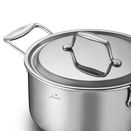 Jumbo Storey 3PLY 8 Parça İndüksiyon Tabanlı Çelik Tencere Seti