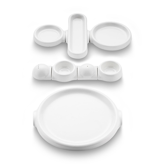 Jumbo Spectrum 24 Parça 6 Kişilik Porselen Kahvaltı Takımı