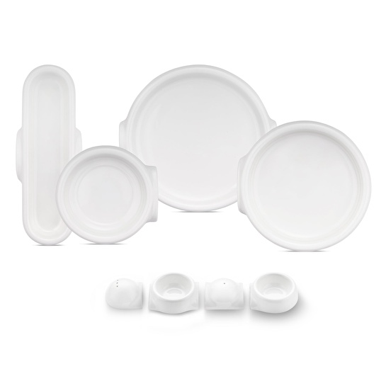 Jumbo Spectrum 24 Parça 6 Kişilik Porselen Kahvaltı Takımı