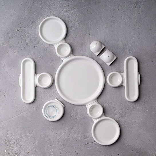 Jumbo Spectrum 24 Parça 6 Kişilik Porselen Kahvaltı Takımı