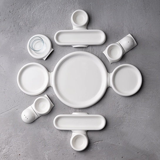 Jumbo Spectrum 24 Parça 6 Kişilik Porselen Kahvaltı Takımı