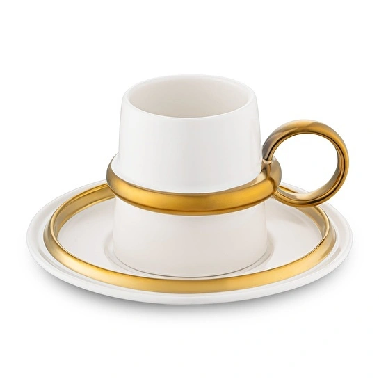 Jumbo Bond Gold 2 Kişilik Kahve Fincan Takımı
