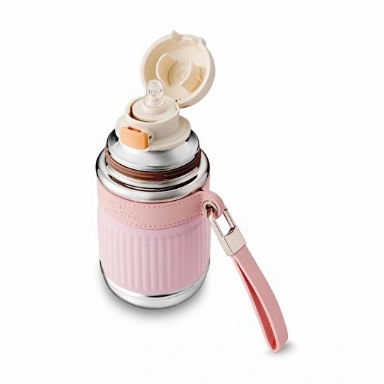 Jumbo Magic Pipetli Pembe Termos 450 ml