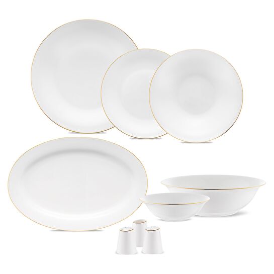 Jumbo Merlem 55 Parça 12 Kişilik Yemek Takımı Gold