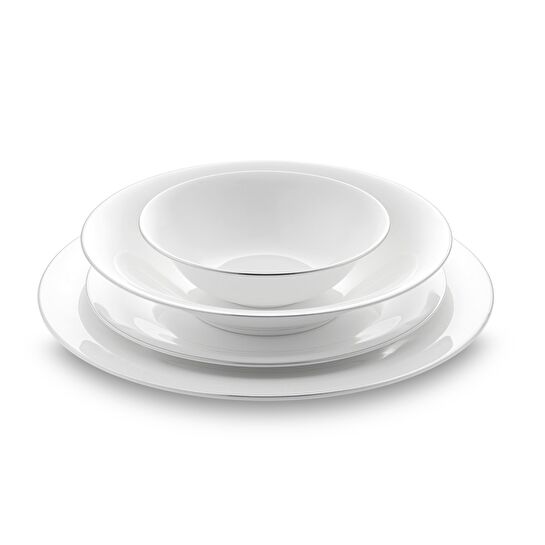 Jumbo Merlem 55 Parça 12 Kişilik Yemek Takımı Platin