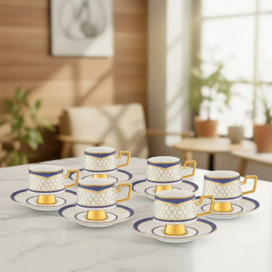 Jumbo Raven 6 Kişilik Kahve Fincan Takımı