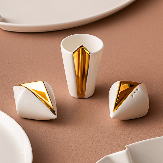Jumbo Notch Gold 58 Parça 12 Kişilik Yemek Takımı