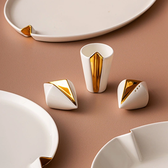 Jumbo Notch Gold 58 Parça 12 Kişilik Yemek Takımı