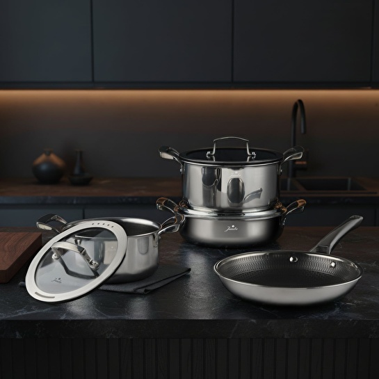 Jumbo Breda 3PLY 7 Parça Çelik Tencere Seti