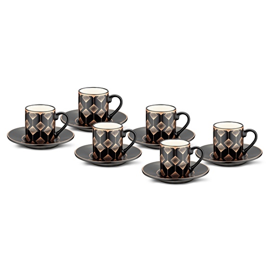 Jumbo Ashen 6 Kişilik Kahve Fincan Takımı