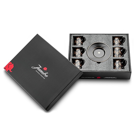 Jumbo Ashen 6 Kişilik Kahve Fincan Takımı