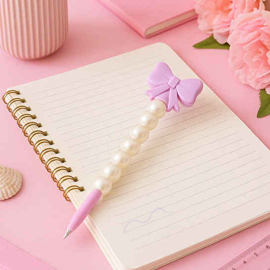 Flying Tiger Copenhagen Fiyonk Detaylı İncili Tükenmez Kalem