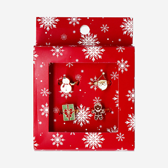 Flying Tiger Copenhagen 4'lü Noel Baba Temalı Yüzük