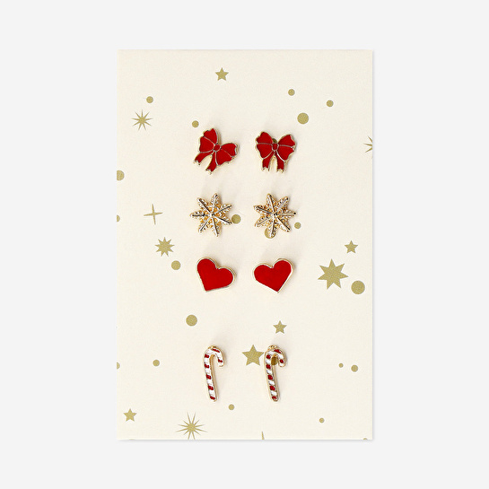 Flying Tiger Copenhagen 4'lü Yılbaşı Temalı Küpe