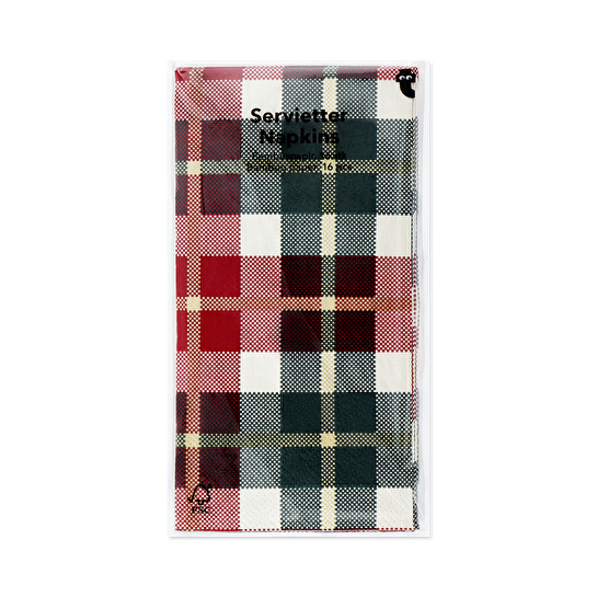 Flying Tiger Copenhagen 16'lı Dama Desenli Uzun Peçete