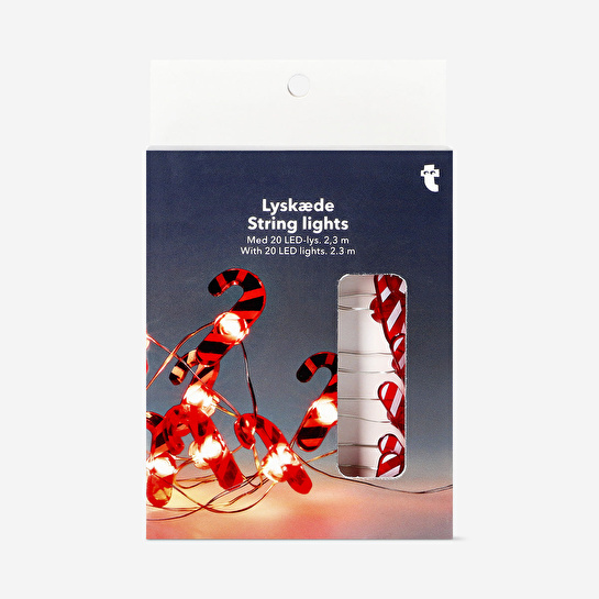 Flying Tiger Copenhagen Baston Şeker Detaylı LED Işık Zinciri