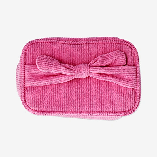 Flying Tiger Copenhagen Pembe Kadife Büyük Makyaj Çantası