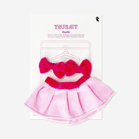 Flying Tiger Copenhagen Peluş Oyuncaklar İçin Pembe Etek ve Toka Seti