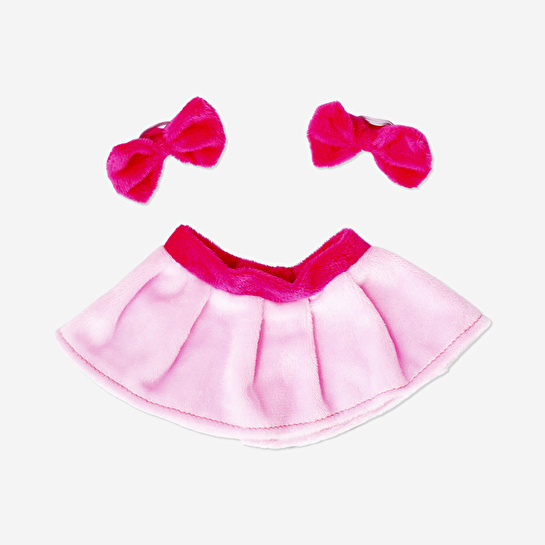 Flying Tiger Copenhagen Peluş Oyuncaklar İçin Pembe Etek ve Toka Seti