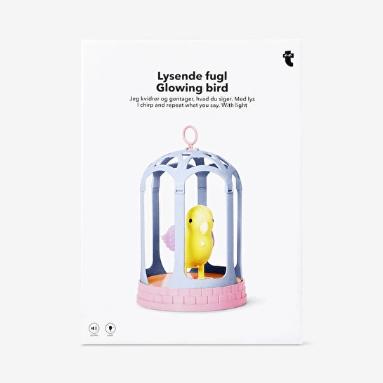 Flying Tiger Copenhagen Kafeste Öten Işıklı Oyuncak Kuş