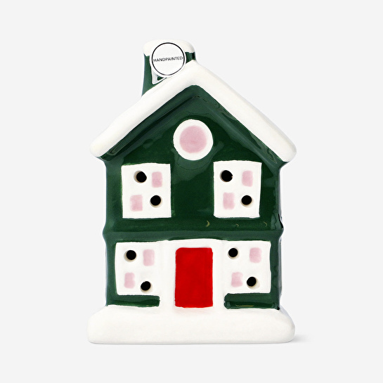 Flying Tiger Copenhagen Seramik Yeşil Kurabiye Ev LED Işık