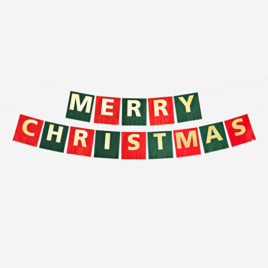 Flying Tiger Copenhagen Merry Christmas Kağıt Duvar Süsü