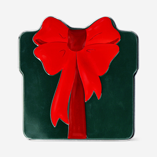 Flying Tiger Copenhagen Yeşil Hediye Paketi Şeklinde Metal Kutu