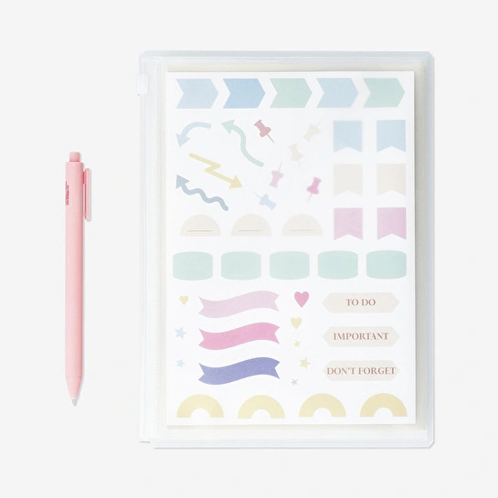 Flying Tiger Copenhagen Gül Detaylı Fermuarlı A5 Defter