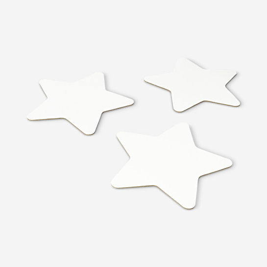 Flying Tiger Copenhagen Yıldız Şeklinde 3'lü Beyaz Kanvas